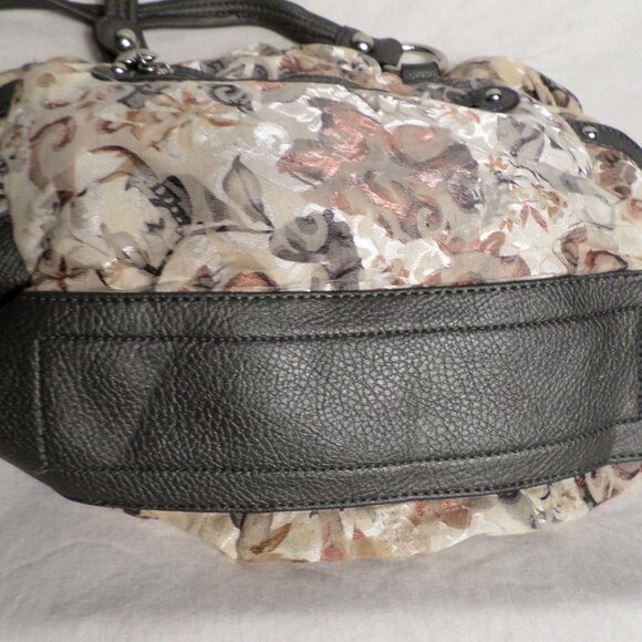 Wilsons Leather Floral Fabric Medium Sz Shoulder Bag - Picture 10 of 12